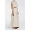 AMY NATURAL LINEN MIDI SKIRT