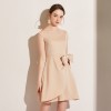 Women's Temperament Commuter U-neck Bow Tie Dress