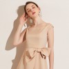 Women's Temperament Commuter U-neck Bow Tie Dress