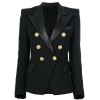 PU Leather Stitching Collar Temperament Suit Jacket