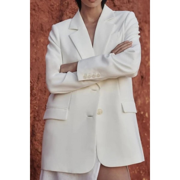 HARLEY WHITE OVERSIZED BOYFRIEND BLAZER