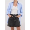 MASON WASHED BLACK DENIM MINI SKIRT