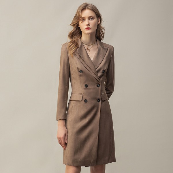 Elegant Double Breasted Suit Dress