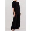 OLIVIA BLACK WIDE LEG KNIT PANT