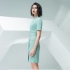 Light Green Tie Waist Suit Dress