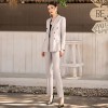 Women's Temperament Commuter Beige Suit Two-piece