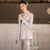 Women's Temperament Commuter Beige Suit Two-piece