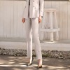 Women's Temperament Commuter Beige Suit Two-piece