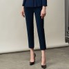 Women's Professional Commuter Double Breasted Navy Blue Suit
