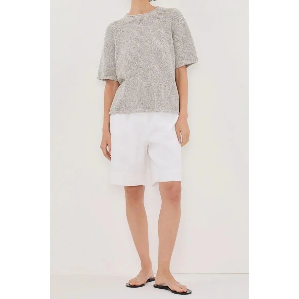 ERIN SILVER MARLE BOXY KNIT TEE