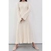 SYLVIA CREAM KNIT MIDI DRESS