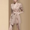 Temperament Mid-length Double-breasted Irregular Waist Blazer