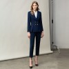 Women's Professional Commuter Double Breasted Navy Blue Suit