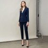 Women's Professional Commuter Double Breasted Navy Blue Suit