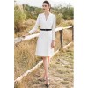 Workplace women's white commuting dress OL style professional attire