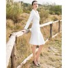 Workplace women's white commuting dress OL style professional attire