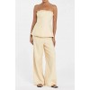 ZAHARA LEMON LINEN FRINGED PANT