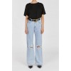 ARCHIE BLUE HIGH RISE RIPPED JEAN