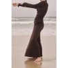 NICO BITTER CHOC MERINO MAXI SKIRT