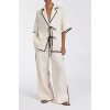 VON CREAM LINEN PANT