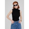 Half Turtleneck Sleeveless Knit Tank Top