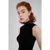Half Turtleneck Sleeveless Knit Tank Top