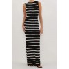 SAM STRIPE BOAT NECK MAXI DRESS