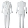 White Double-breasted Fashionable Temperament Suit
