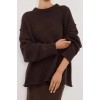 ROY CHOC LONGLINE KNIT JUMPER