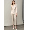 Beige White Professional Women's Autumn Winter Slim Fit Suit Set
