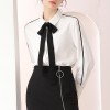 Women's Professional OL Bow Long Sleeve Shirt