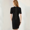 Knitted Short Sleeve V-Neck Knitted Short Sleeve Dress