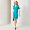 Knitted Short Sleeve V-Neck Knitted Short Sleeve Dress