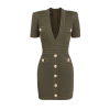 Knitted Short Sleeve V-Neck Knitted Short Sleeve Dress
