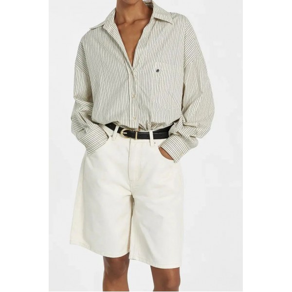 BAMBI CREAM BERMUDA DENIM SHORT