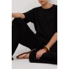 OLIVIA BLACK WIDE LEG KNIT PANT