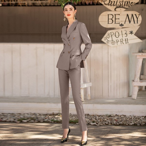 Women's Professional Grey Suit Two Piece