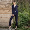 Women's Professional Navy Blue Suit Three Piece
