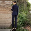 Women's Professional Navy Blue Suit Three Piece