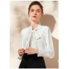 H-shaped Bow Chiffon Shirt Blouse