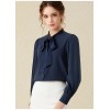 H-shaped Bow Chiffon Shirt Blouse