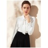H-shaped Bow Chiffon Shirt Blouse