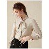 H-shaped Bow Chiffon Shirt Blouse