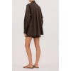 RHEA BITTER CHOC COTTON SHIRT