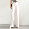 High Waist Slim Straight Chiffon Suit Pants