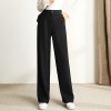 High Waist Slim Straight Chiffon Suit Pants