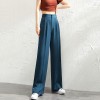 High Waist Slim Straight Chiffon Suit Pants