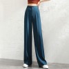 High Waist Slim Straight Chiffon Suit Pants