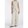 GINA NATURAL LINEN WAIST PANT
