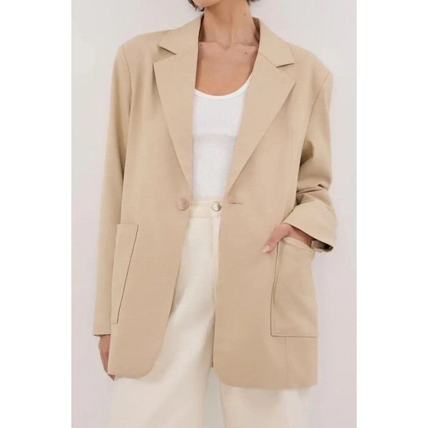 LOUIE NATURAL PATCH POCKET BLAZER